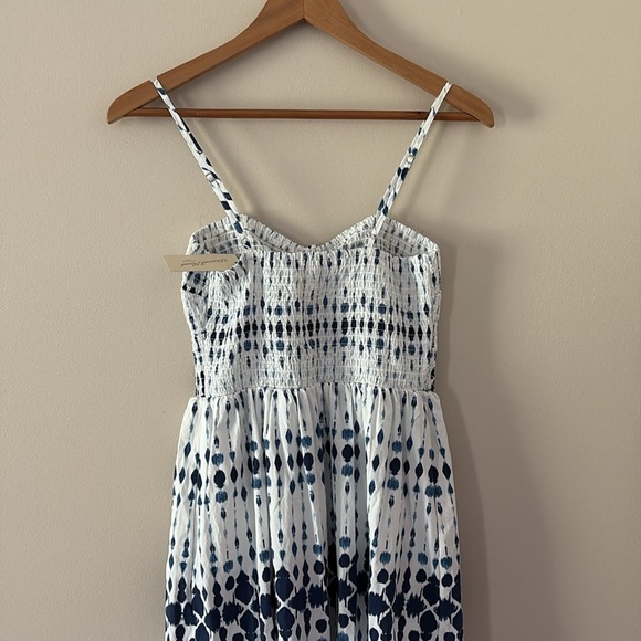 NWT Universal Thread Smocked Cut-Out Maxi Sundress Blue White Multicolor Size S - Picture 8 of 14